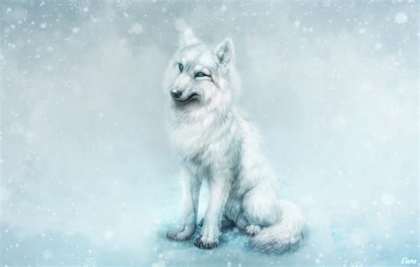 Wallpaper Winter, Snow, Style, Wolf, Beast, Art, Art, Winter, Style, Snow, Wolf, Illustration ...