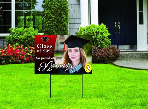 Custom Graduation Yard Sign 24X36 / 18X24 With H Stake / Senior Lawn Sign / Flags / Pride ...