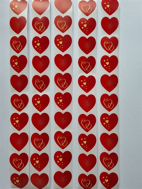 Heart Stickers Valentine's Day Stickers Love Labels for Wedding Holiday Gift Decoration Envelope ...