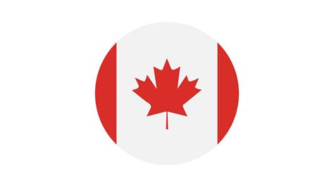 Canada flag circle, vector image and icon 7743014 Vector Art at Vecteezy