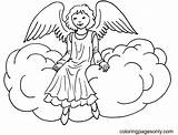 Malvorlage „Engel Sitzt Auf Der Wolke“ – Kostenlose Malvorlagen Zum  sketch template