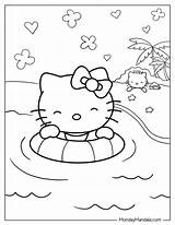 Hello Kitty Beach Coloring Pages sketch template