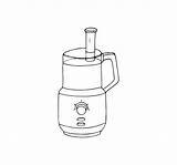 Premium Vector  Handdrawn food processor Kitchen Appliances Doodle sketch template