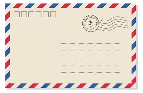 Premium Vector | International mail letter template air poat envelope