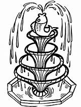 Fountain Coloring Pages  Free Printable For Kids sketch template
