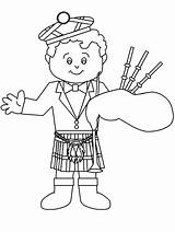 Boy In A Kilt Coloring Page  Free Printable Pages For Kids sketch template