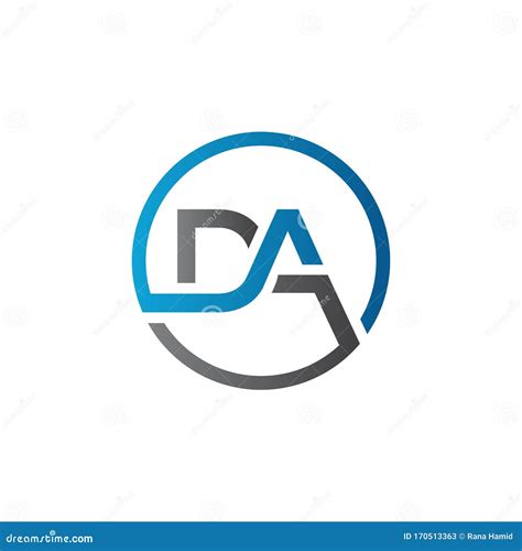 Initial DA Letter Logo with Creative Modern Business Typography Vector ...