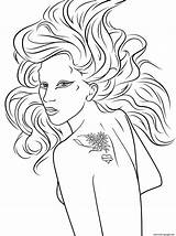 Lady Gaga Celebrity Coloring page Printable sketch template