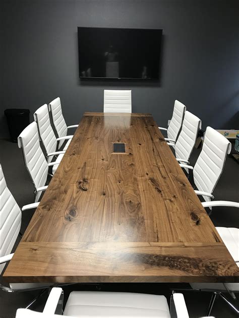 Hand Crafted 12 Ft Walnut Conference Table by FURNITURE BY CARLISLE | CustomMade.com