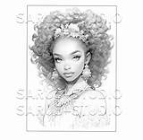 Premium Coloring Page Grayscale Printable Adult Women  sketch template