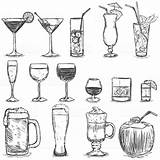 Two Cocktails Coloring Page Coloringcrewcom Sketch sketch template
