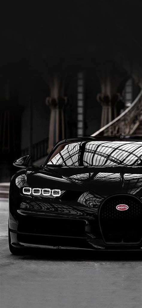 Download Black Bugatti Chiron Iphone Car Wallpaper | Wallpapers.com