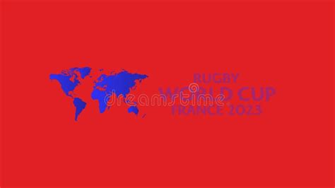 World Map with Rugby World Cup 2023 in France Stock Video - Video of france, emblem: 289758097
