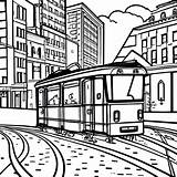 Tramway coloring page  Download Print Or Color Online For Free sketch template