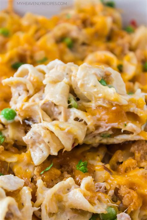 Cheesy Tuna Noodle Casserole Recipe - My Heavenly Recipes