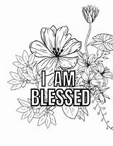 I Am Blessed Coloring Book sketch template