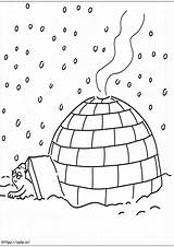 Free Printable Igloo Coloring Page sketch template