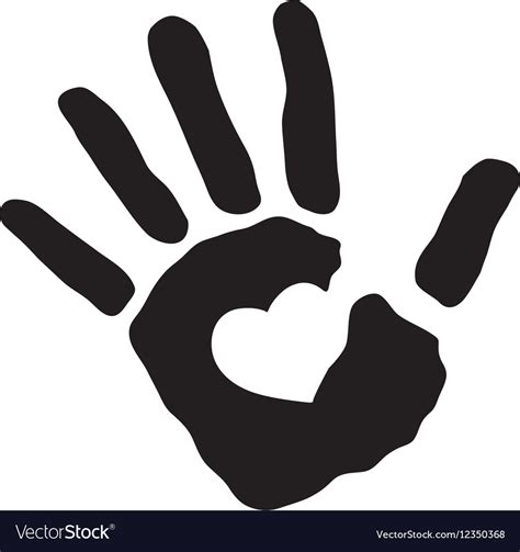 Human hand silhouette Royalty Free Vector Image