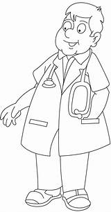 Doctor coloring page  Download Free For Kids sketch template