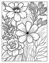 FREE 50 Flower Floral Coloring Pages For Kids And Adults In 2024  sketch template