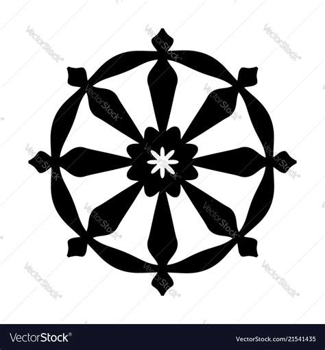 Wheel of samsara symbol reincarnation Royalty Free Vector