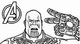 Thanos With The Infinity Gauntlet Says Hi From Avengers Endgame  sketch template