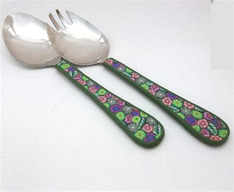 Serving spoons Salad serving set Unique Spoons by DevarimYafimo