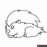 Cartoon Porcupine Coloring Pages sketch template