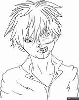 Ken Kaneki From Tokyo Ghoul Coloring Page  Easy Drawing Guides sketch template