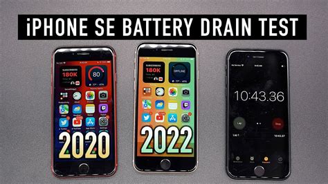 iPhone SE 2022 vs 2020: Battery Life DRAIN Test! *Shocking Results ...