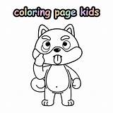 Premium Vector  Dog Sticking Out tongue coloring Book For Kids sketch template