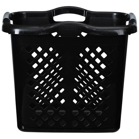 Laundry Basket Black Plastic Tall Sides Hamper Clothes Dorm Home Easy Carry NEW 25947138074 | eBay