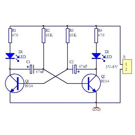 3-9V Simple LED Flash Circuit Electronic Production Suite DIY Kit