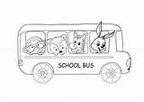 Wheels On The Bus Coloring Page sketch template
