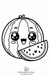 Watermelon Coloring Pages FREE 2025  And Learn sketch template