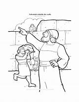Nehemiah Rebuilding The Wall Coloring Page sketch template