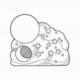 Coloring Page Stars Sun Moon 6  Home sketch template