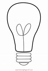 Lightbulb Coloring Page sketch template