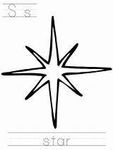 Nativity Star Coloring Page sketch template
