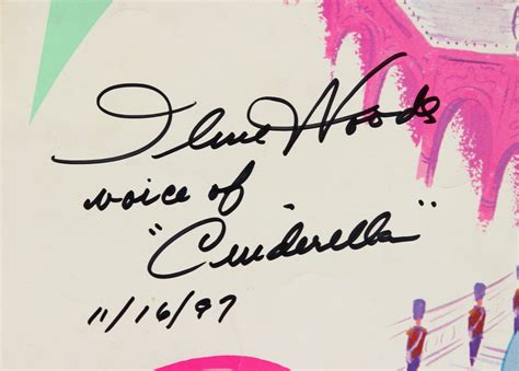 Lot Detail - 1965 Signed Ilene Woods Disney's Cinderella 14" x 36" Movie Poster