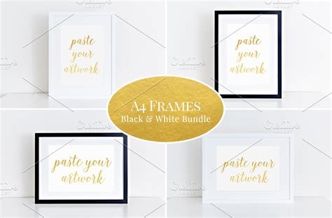 A4 Clean frame mockup bundle (44) ~ Product Mockups ~ Creative Market