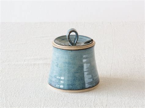 Blue Ceramic Sugar Bowl - Etsy