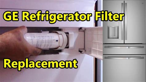 How to Replace Refrigerator Water Filter XWFE on a GE Multi-Door Bottom Freezer Model - YouTube