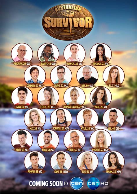 [AUS] Australian Survivor 2017 Full Cast Reveal. : r/survivor