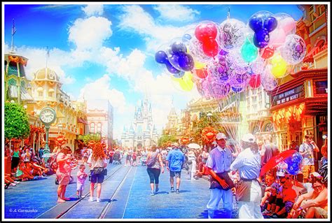 Main Street USA, Magic Kingdom, Walt Disney World Digital Art by A ...