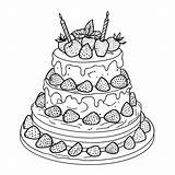 Bolo Desenho Para Colorir sketch template