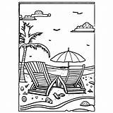 Beach Coloring Page · Creative Fabrica sketch template