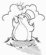 Free Printable Groundhog Day Coloring Pages sketch template