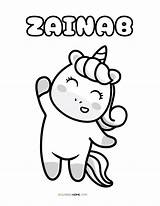 Zainab Name Coloring Pages  Home sketch template