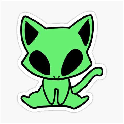 "Alien Cat" Sticker for Sale by SaradaBoru | Redbubble